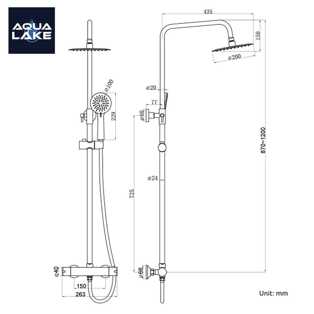 Conniston Premium Brushed Brass Round Thermostatic Shower Set