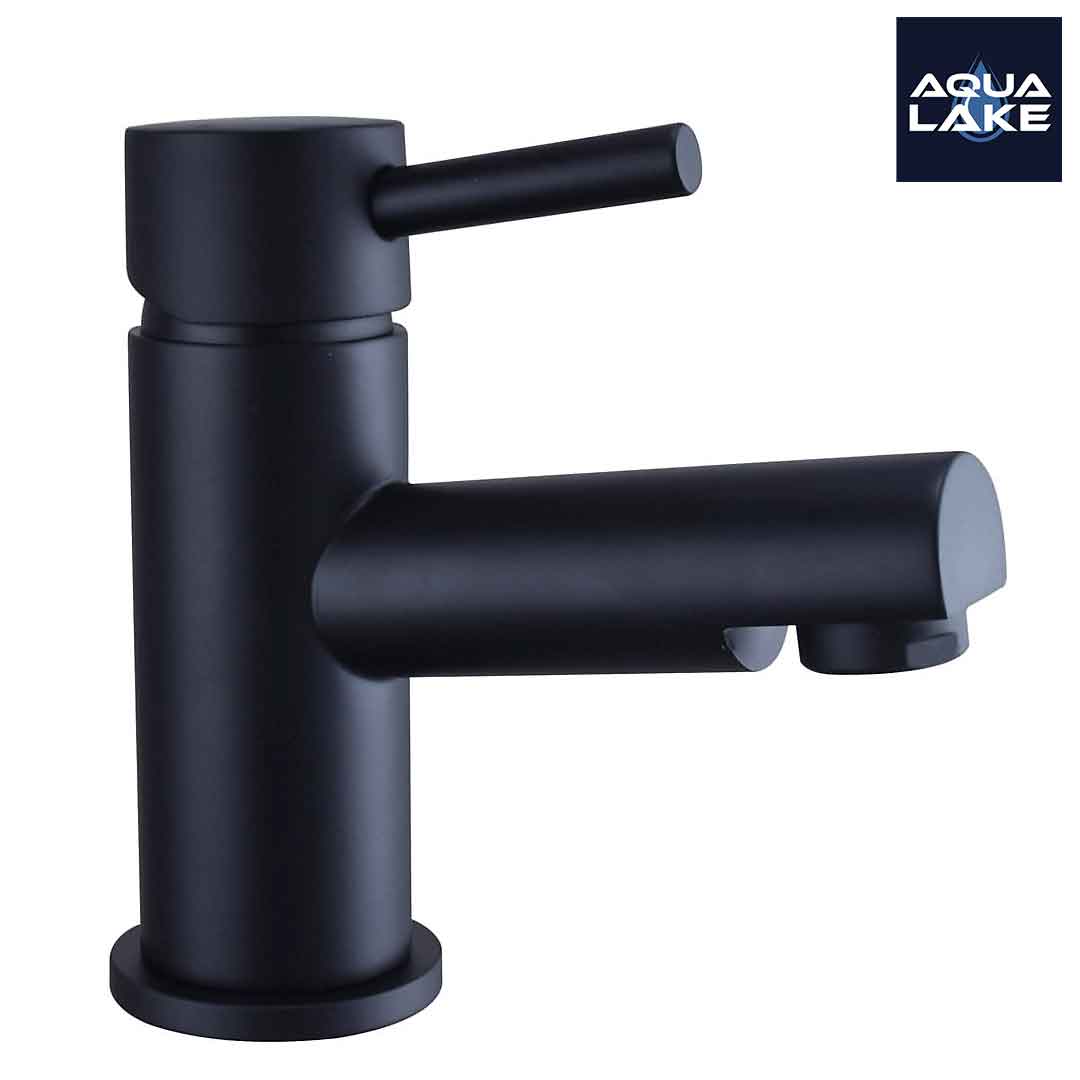 Derby Round Lever Mono Basin Mixer Tap - Matt Black