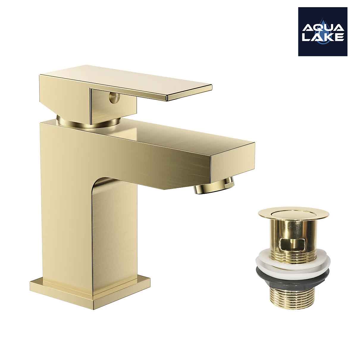 Irlam Basin Mixer Tap - Brushed Brass