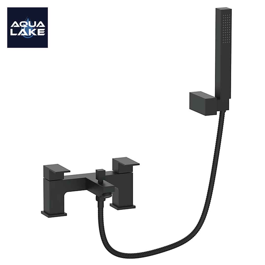 Irlam Bath Shower Mixer Tap with Kit - Matt Black