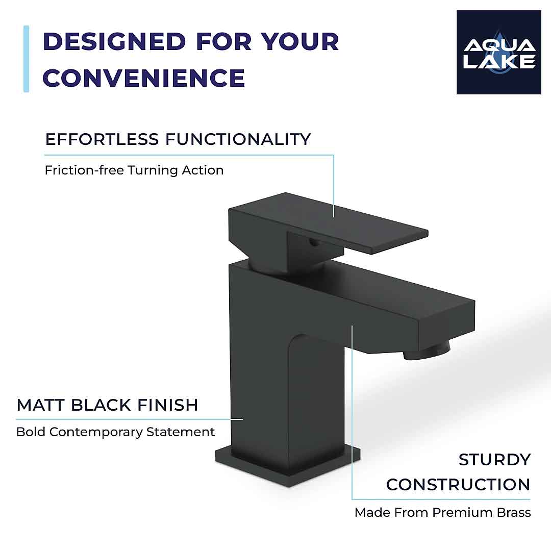 Irlam Basin Mixer Tap - Matt Black