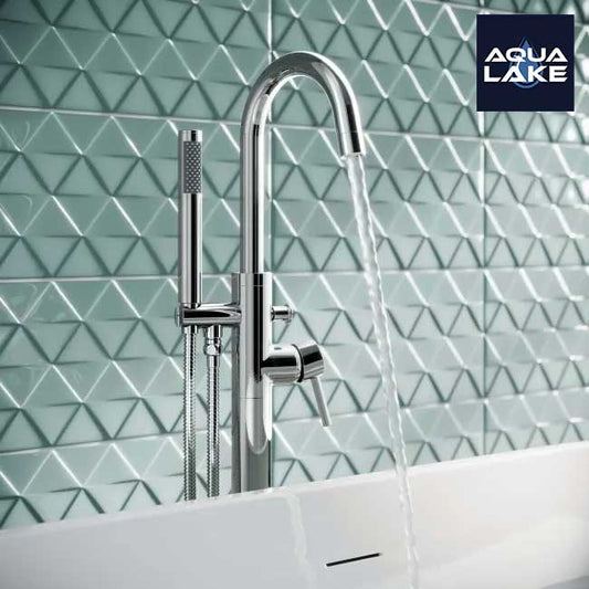 Derby Freestanding Bath & Shower Mixer Tap - Chrome