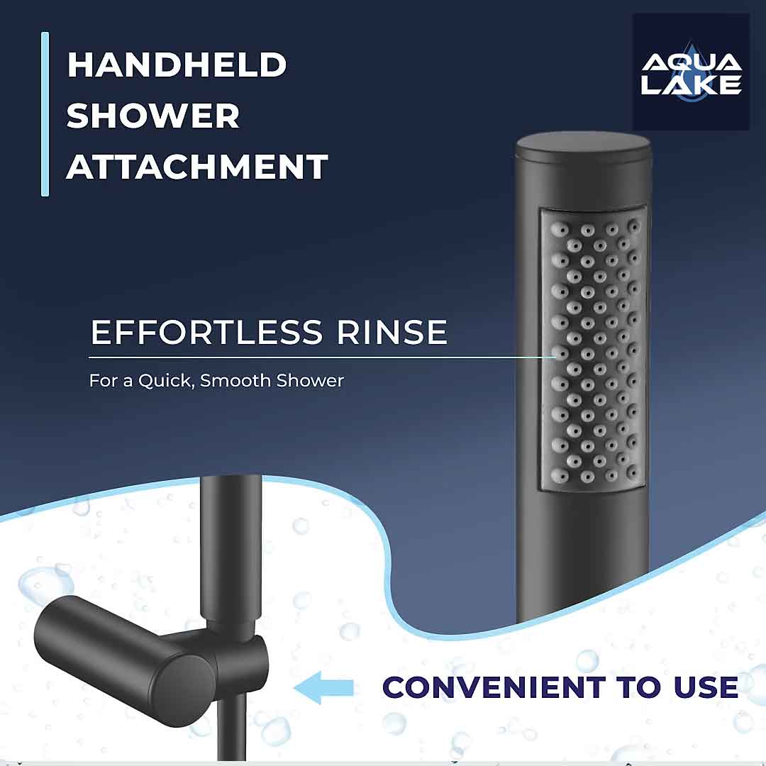 Derby Round lever Bath Shower Mixer Tap with Kit - Matt Black