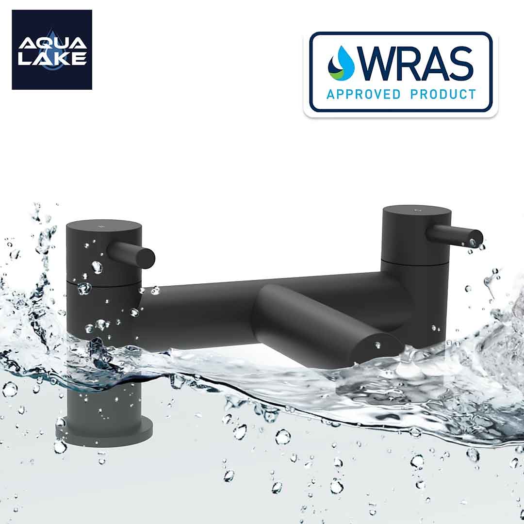 Derby Round Bath Filler Mixer Tap - Matt Black