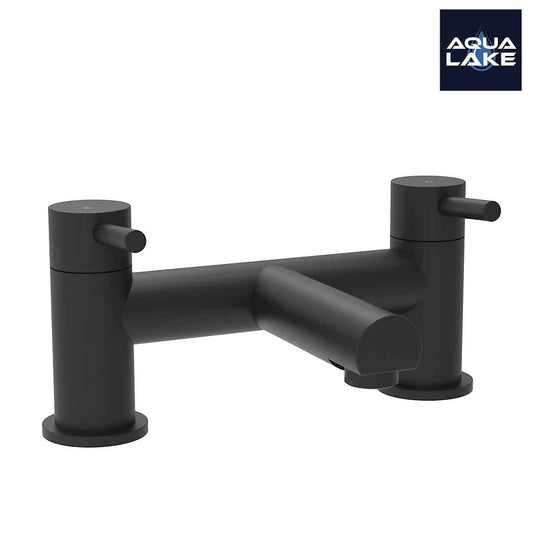 Derby Round Bath Filler Mixer Tap - Matt Black