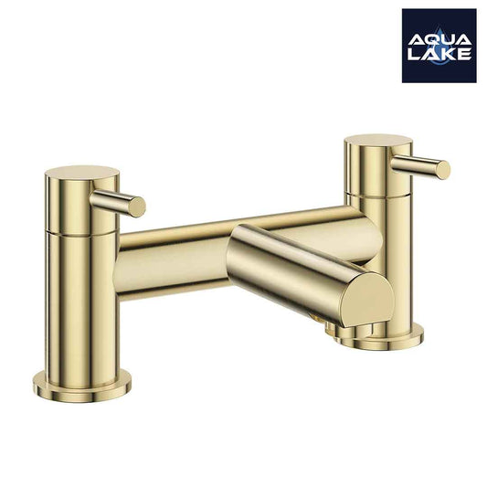 Derby Round Bath Filler Mixer Tap - Brushed Brass