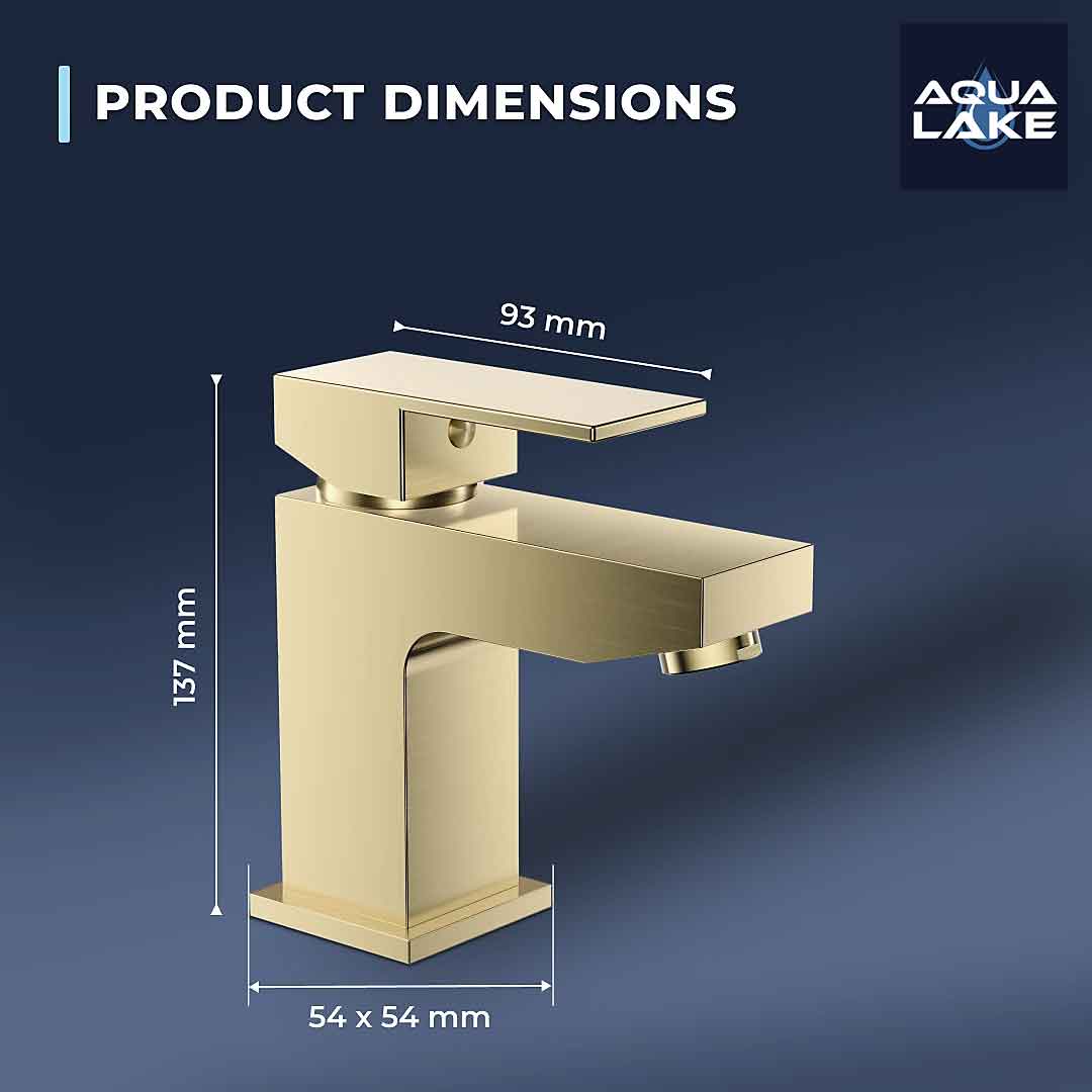 Irlam Basin Mixer Tap - Brushed Brass