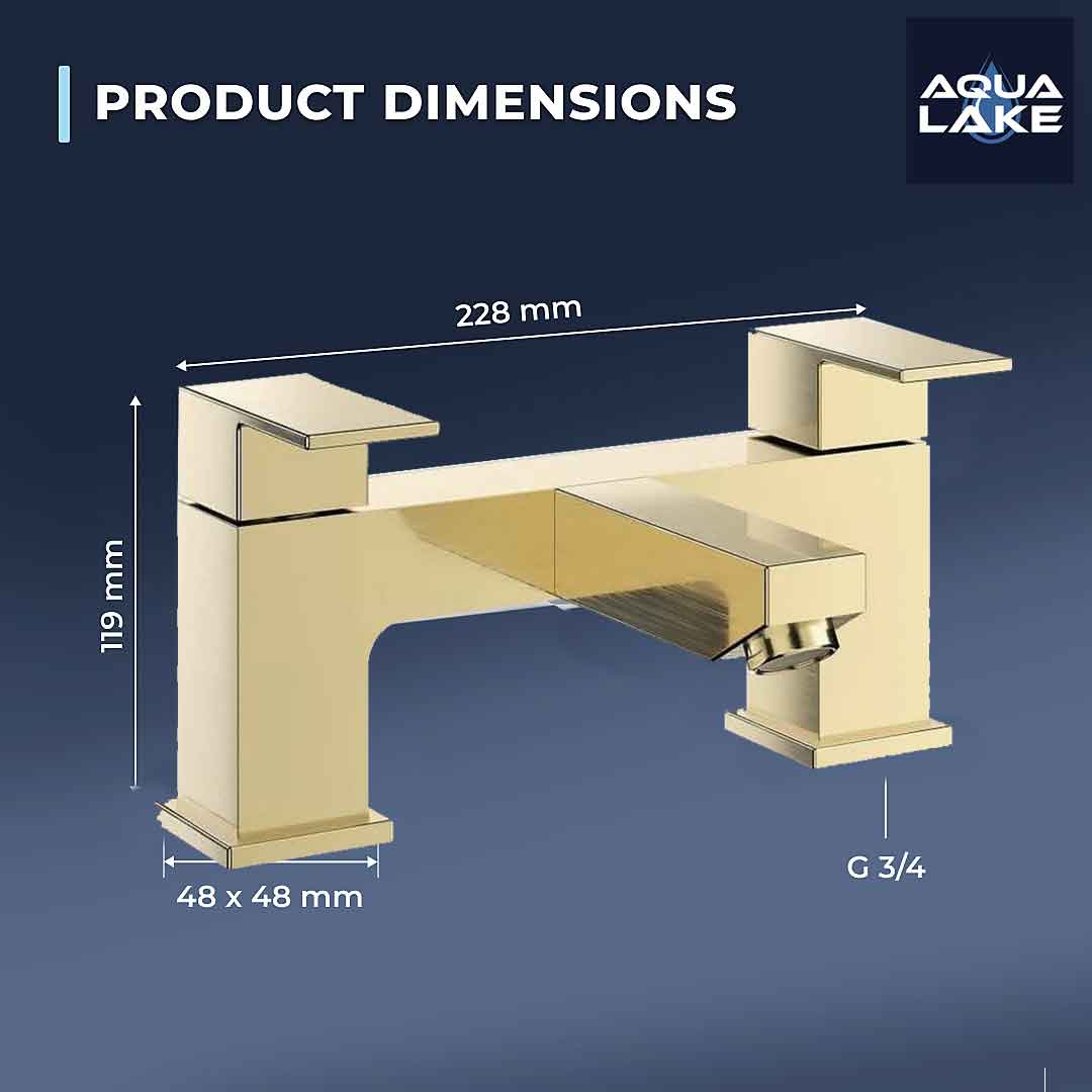 Irlam Brushed Brass Bath Mixer Tap
