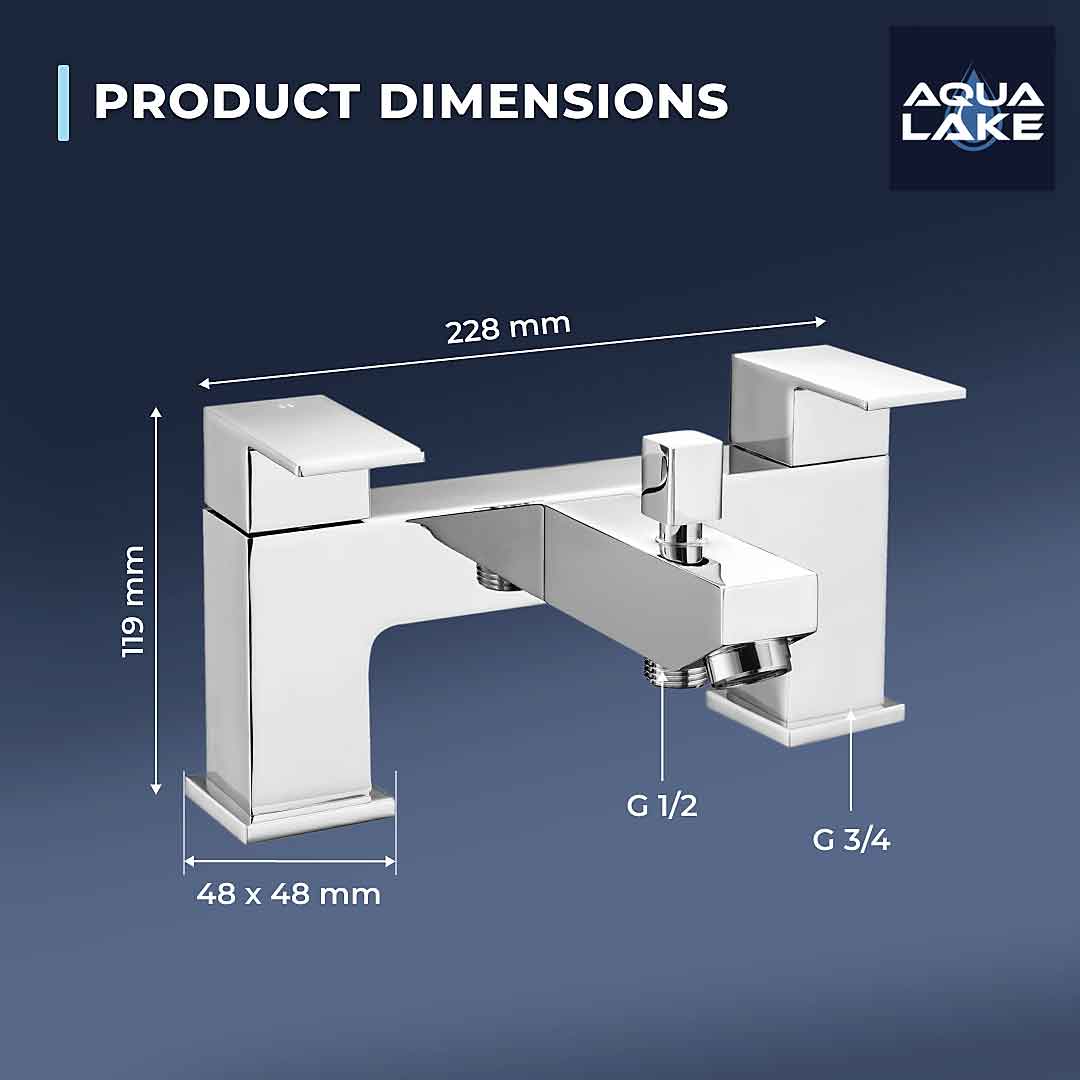 Irlam Bath Shower Mixer Tap with Kit - Chrome