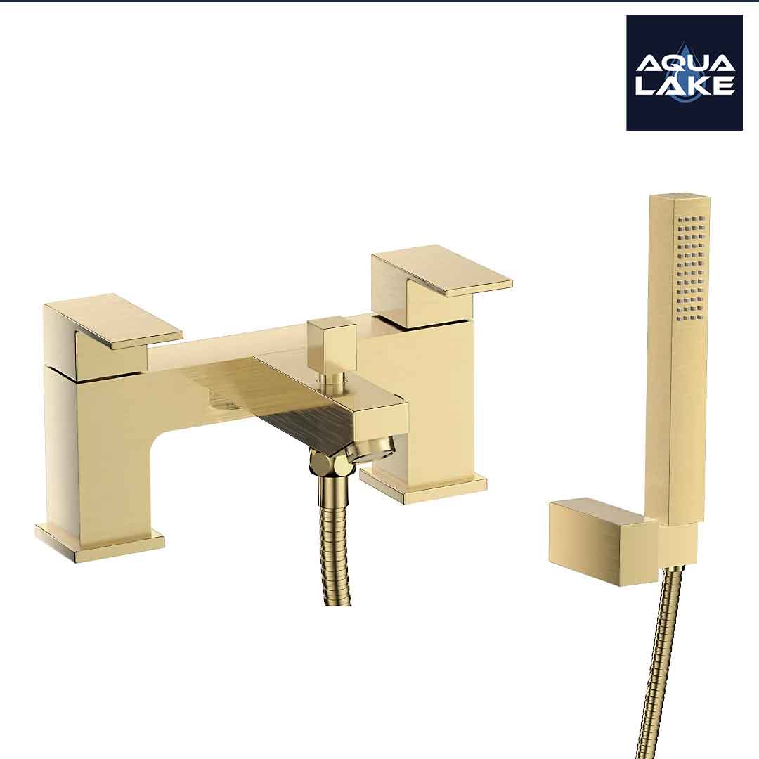 Irlam Bath Shower Mixer Tap with Kit - Brushed Brass