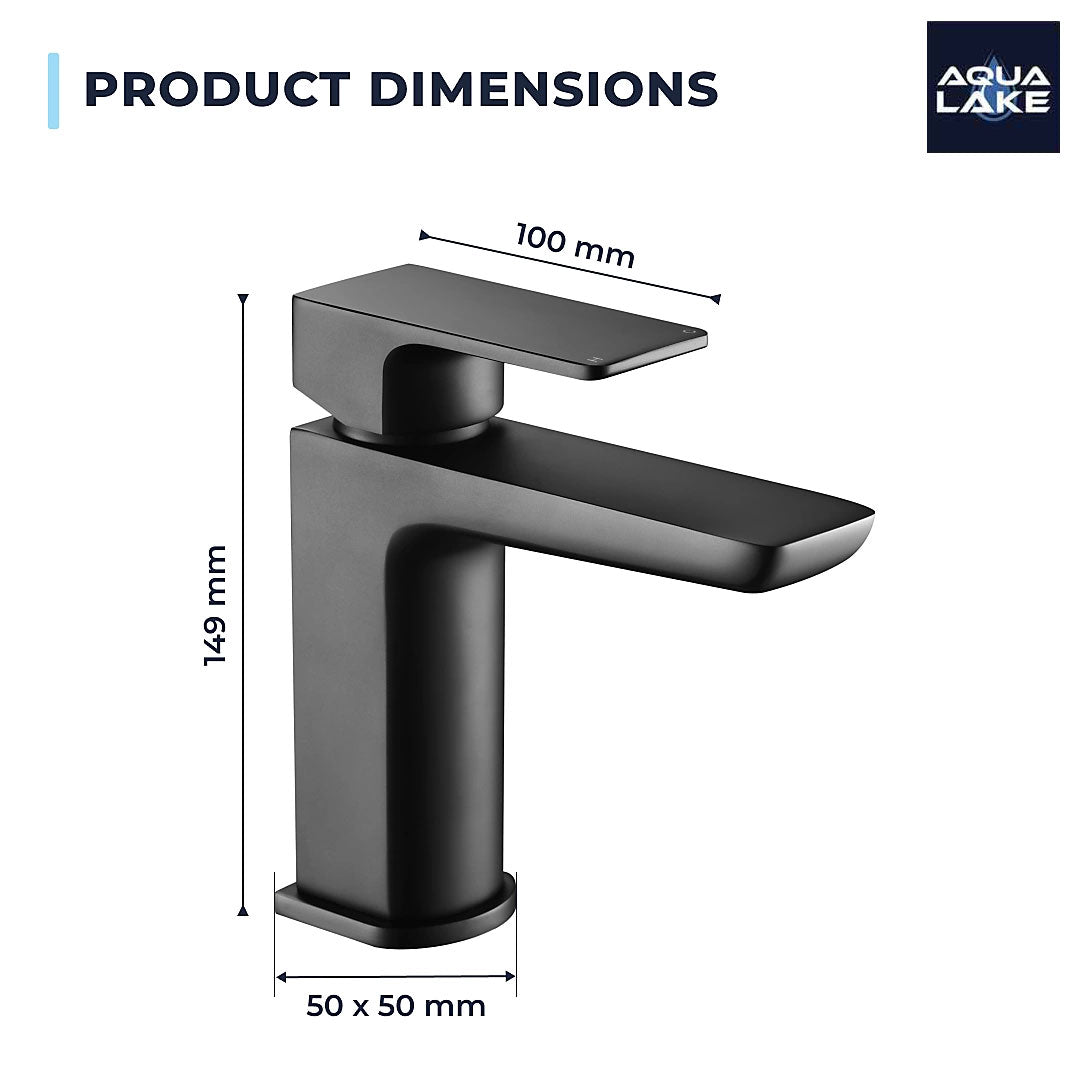 Marlow Mono Basin Mixer Tap with Waste - Matt Black