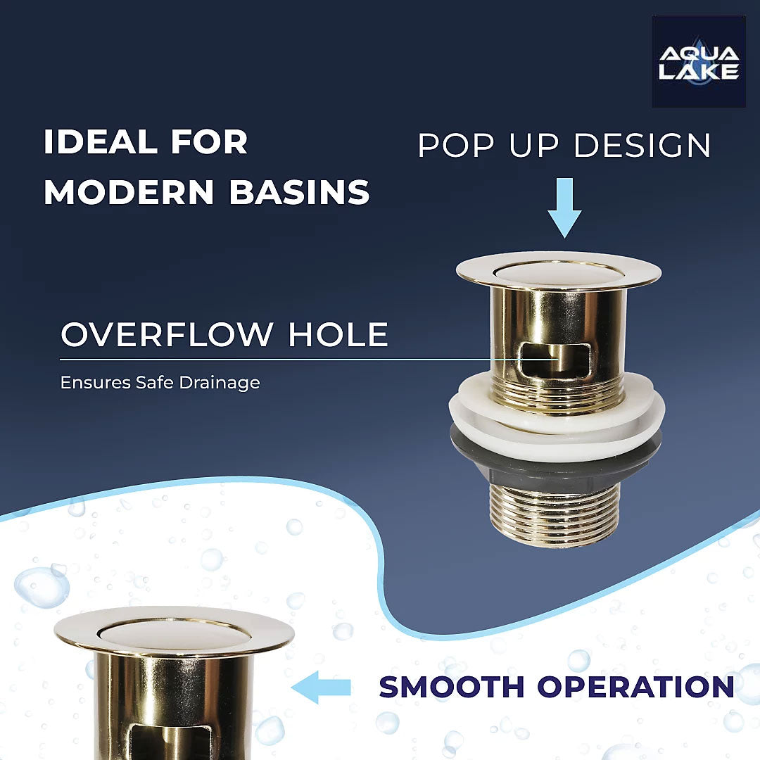 Marlow Mono Basin Mixer Tap with Waste - Brushed Brass