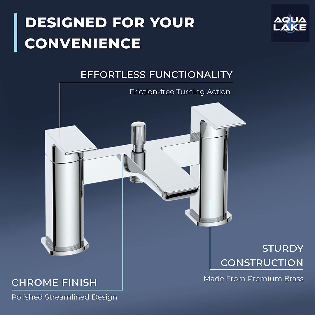 Marlow Bath Shower Mixer Tap with Kit - Chrome