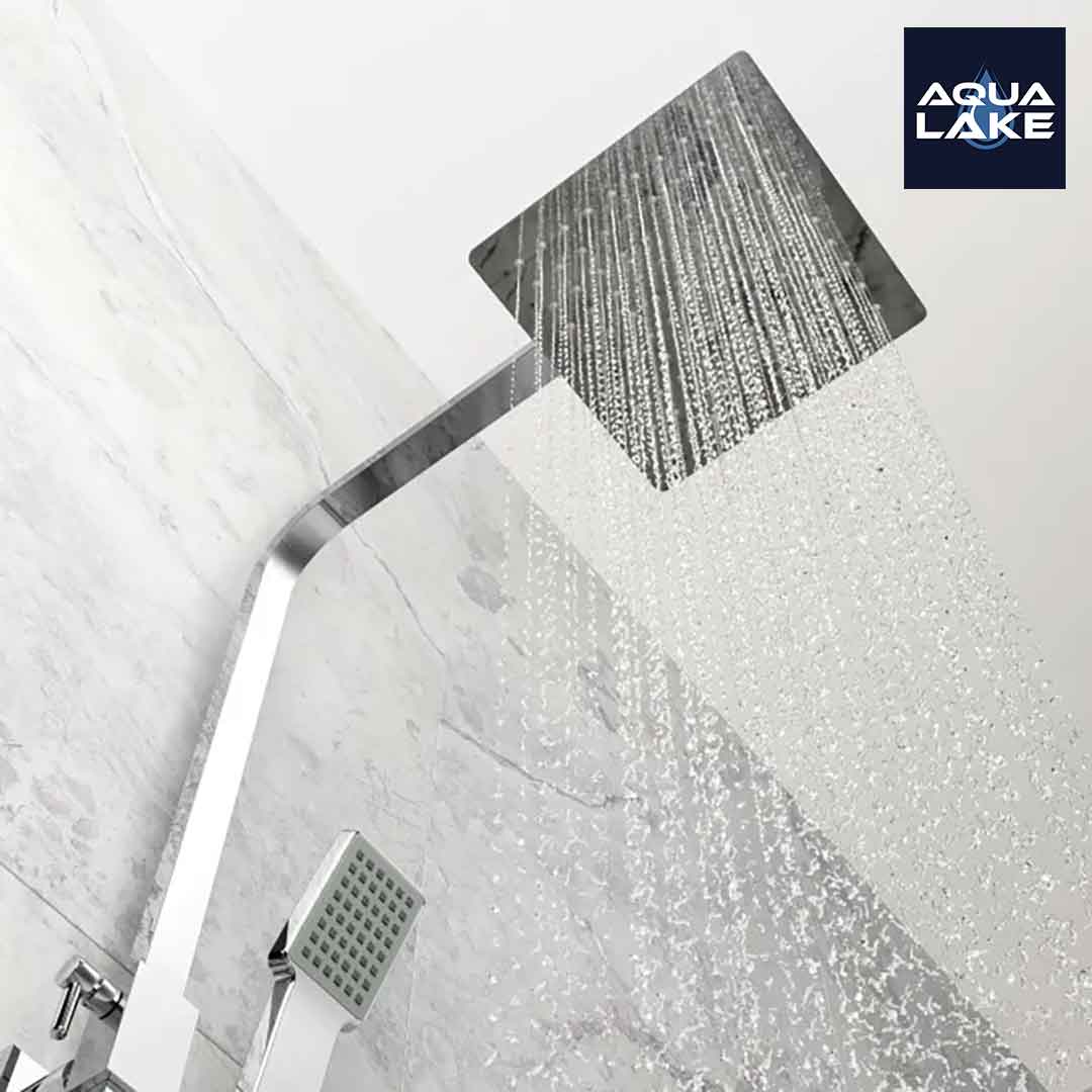 Windermere Premium Chrome Square Thermostatic Shower Set